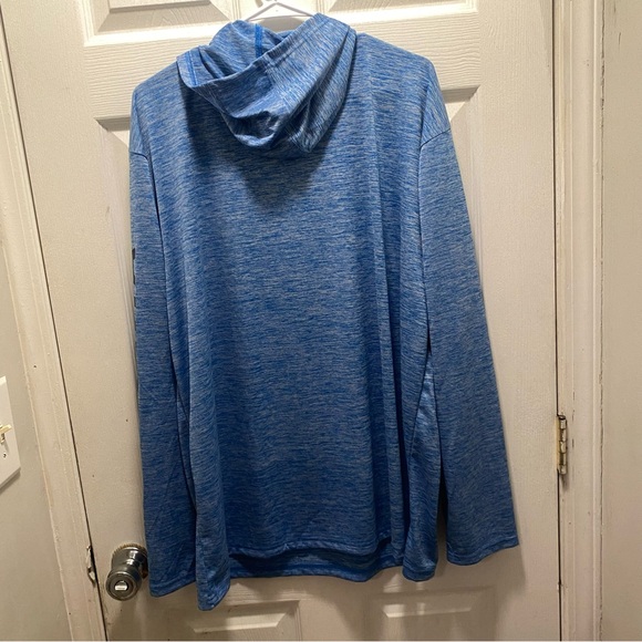 Carhartt mens royal blue heather long sleeve hooded relaxed long sleeve shirt - Picture 3 of 3